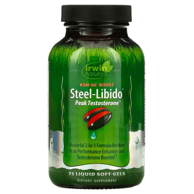 Irwin Naturals, Steel-Libido, Peak Testosterone, 75 Liquid Soft-Gels (7856393748732)