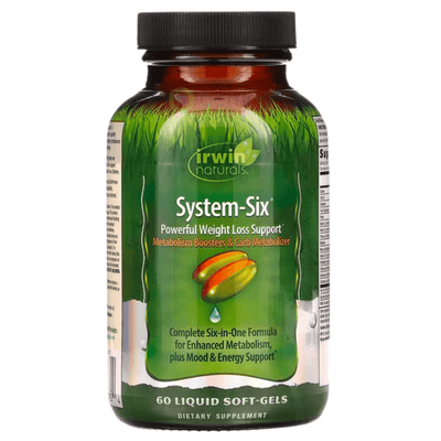 Irwin Naturals, System-Six, Weight Loss Support, Liquid 60 Soft-Gels (7856393847036)