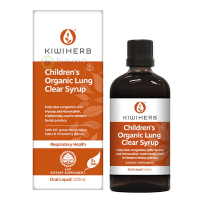 Kiwiherb, Children's Organic Lung Clear Syrup, 100ml (6543783002276)
