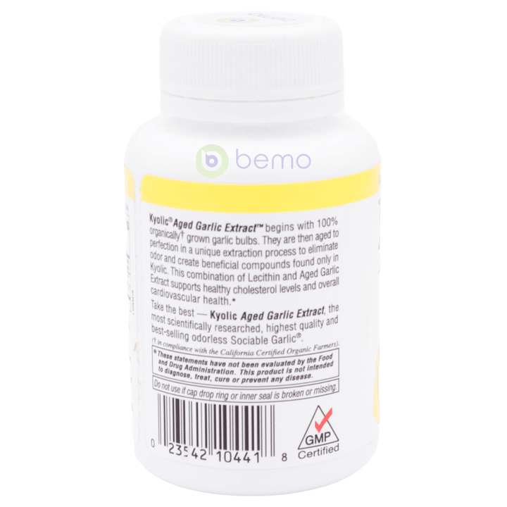 Kyolic, Aged Garlic Extract with Lecithin, Cholesterol Formula 104, 100 Capsules (5378978578596)