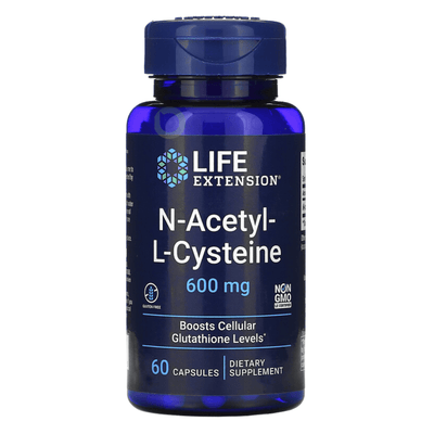 Life Extension, NAC N-Acetyl L-Cysteine, 600mg, 60 Caps (7460011376892)