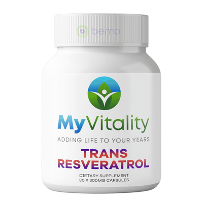 MyVitality, Trans Resveratrol, 300 mg, 30 Capsules (7843896983804)