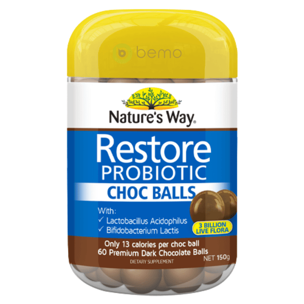 Nature's Way Adult Restore Probiotic Choc Balls 60s (6023970881700)