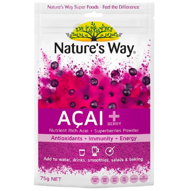 Nature's Way NZ, Acai + Superberries Powder, 75g (7996652290300)