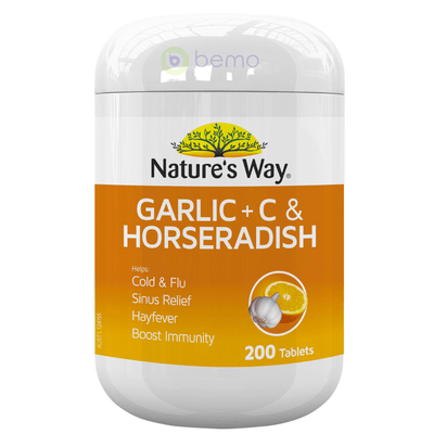 Nature's Way, Garlic + C & Horseradish 200 Tablets (8008879702268)