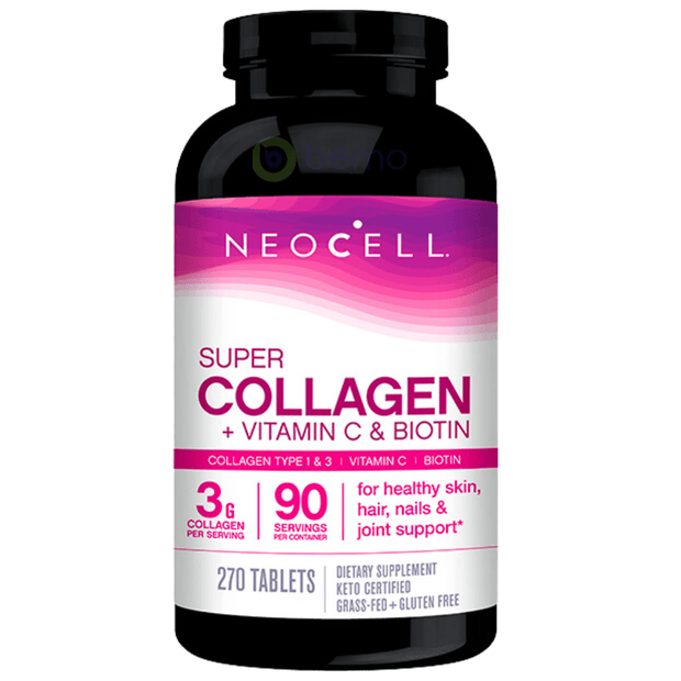 Neocell, Super Collagen + Vit C + Biotin, 270 Tabs (8050300879100)