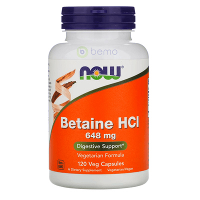 Now Foods, Betaine HCI 648mg, 120 Vcaps (7858767560956)