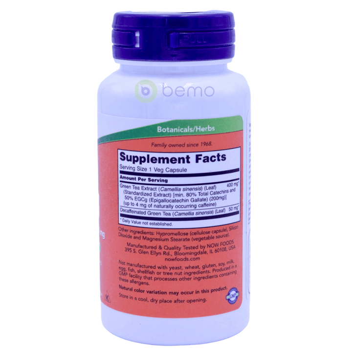 Now Foods, EGCg, Green Tea Extract, 400 mg, 90 Veg Capsules - bemo (4422473416844)