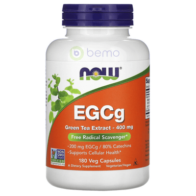 Now Foods, EGCg, Green Tea Extract, 400 mg, 180 Veg Capsules (7437820657916)
