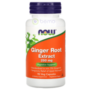 Now Foods, Ginger Root Extract, 250 mg, 90 Veg Capsules (6854069911716)