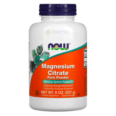 Now Foods, Magnesium Citrate Pure Powder, 227gm (7858767954172)