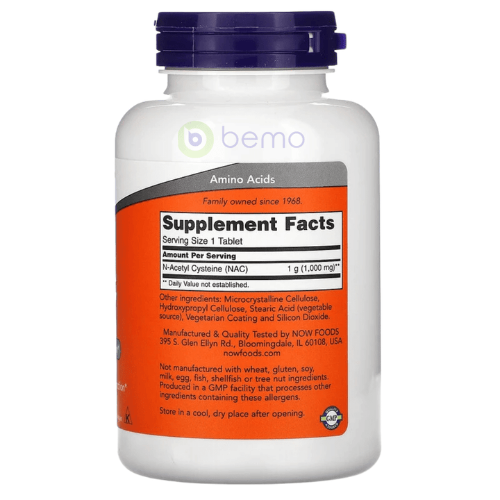 Now Foods, NAC, 1000 mg, 120 Tablets (7431595327740)