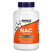 Now Foods, NAC with Selenium + Molybdenum, 600 mg, 250 Veg Capsules (7431530414332)