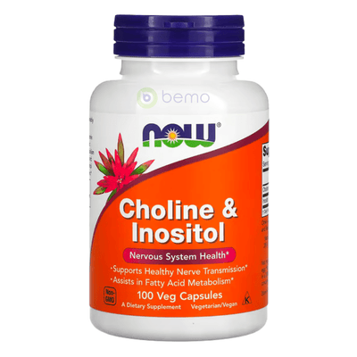 Now Foods, Choline & Inositol, 100 Veg Caps (7858767692028)