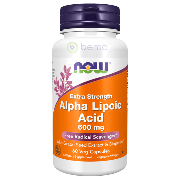 Now Foods, Alpha Lipoic Acid, Extra Strength, 600mg, 60 Veg Caps (8028124479740)