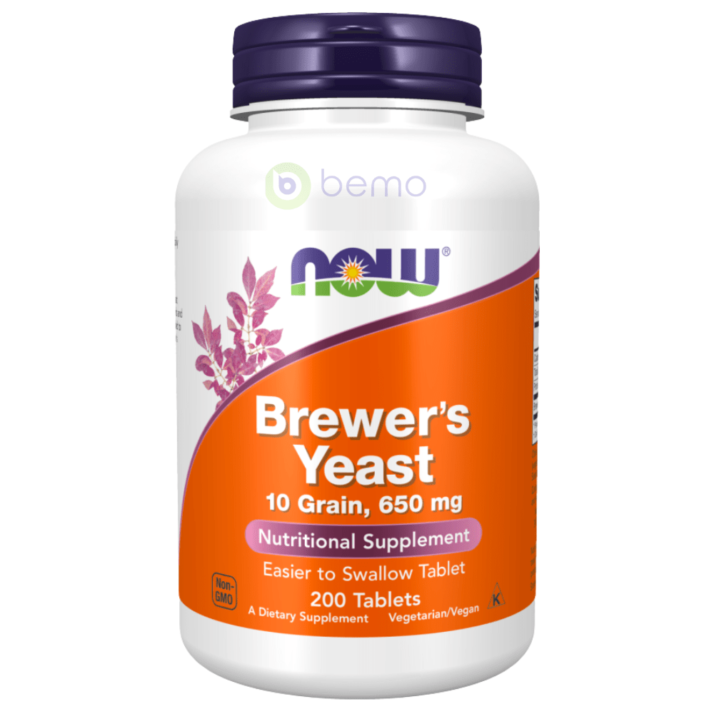 Now Foods, Brewer's Yeast, 10 Grain, 650mg, 200 Tabs (8028124381436)