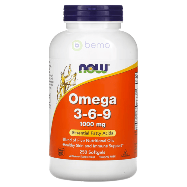 Now Foods, Omega 3-6-9 1000mg, Essentail Fatty Acids, 250 Softgel (7866459586812)