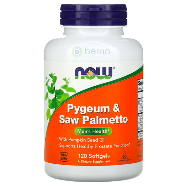 Now Foods, Pygeum & Saw Palmetto, Men's Health, 120 Softgels (7866459717884)