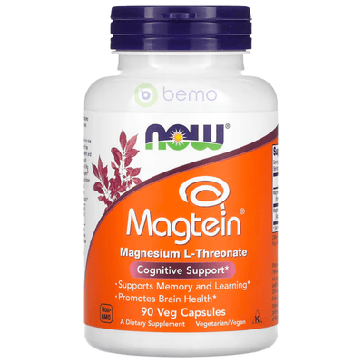 Now Foods, Magtein Magnesium L-Threonate, 90 Vcaps (8008879440124)
