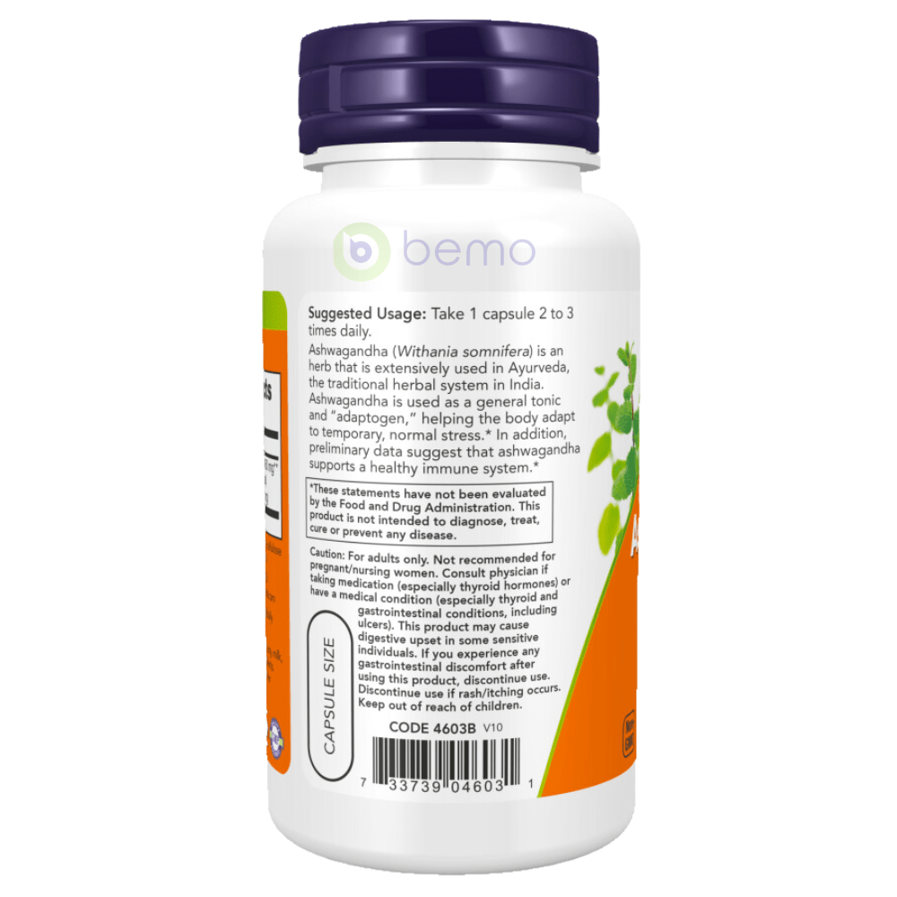 Now Foods, Ashwagandha, 450 mg, 90 Veg Capsules (4414453907596)