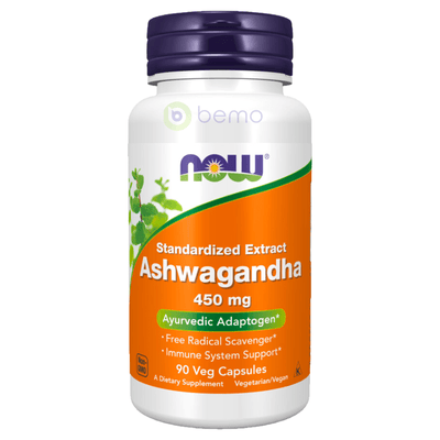 Now Foods, Ashwagandha, 450 mg, 90 Veg Capsules (4414453907596)