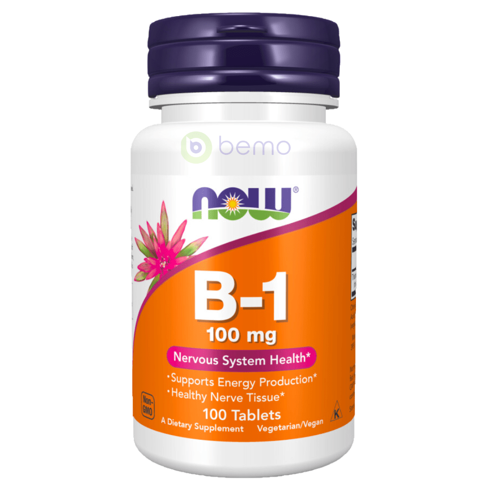 Now Foods, B-1, 100 mg, 100 Tablets (4428897353868)