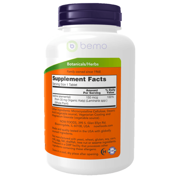 Now Foods, Kelp, 150 mcg, 200 Tablets (4422659342476)