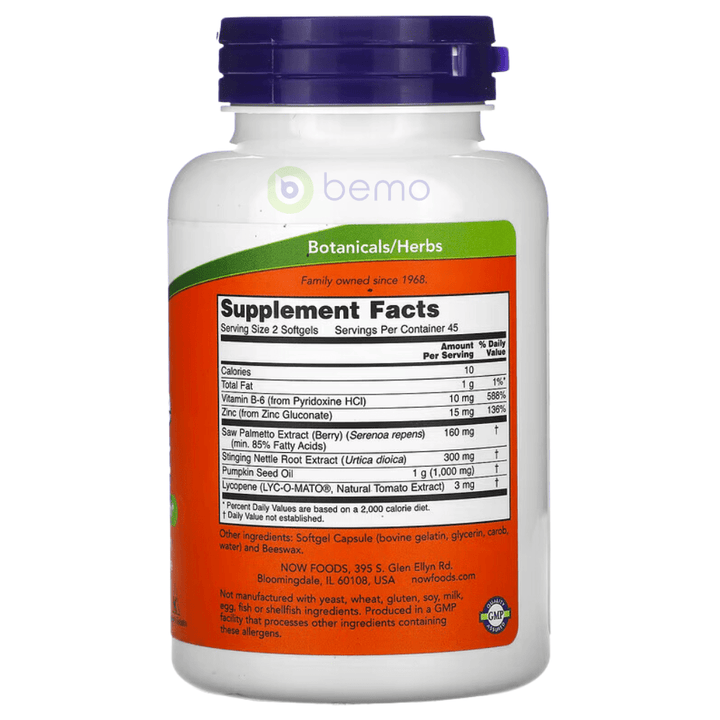 Now Foods, Prostate Support, 90 Softgels (4428578717836)