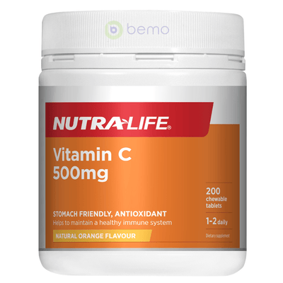 Nutra-Life, Vitamin C 500mg Chewables, 200 tabs (5673214116004)