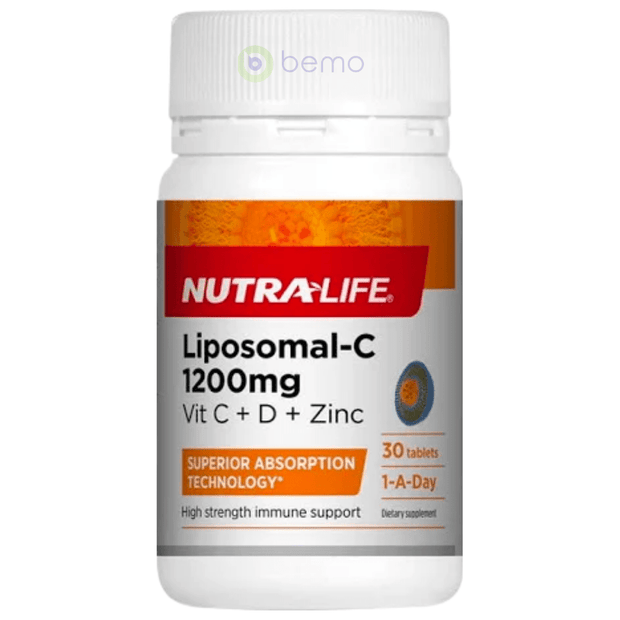Nutra-Life, Liposomal-C 1200mg, Vit C + D + Zinc, 30 Tablets (7881387114748)