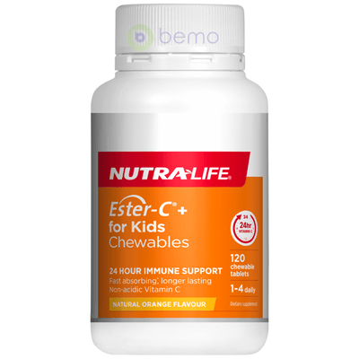 Nutra-Life, Ester-C+ for Kids, 120 Chewable Tabs (7996652486908)