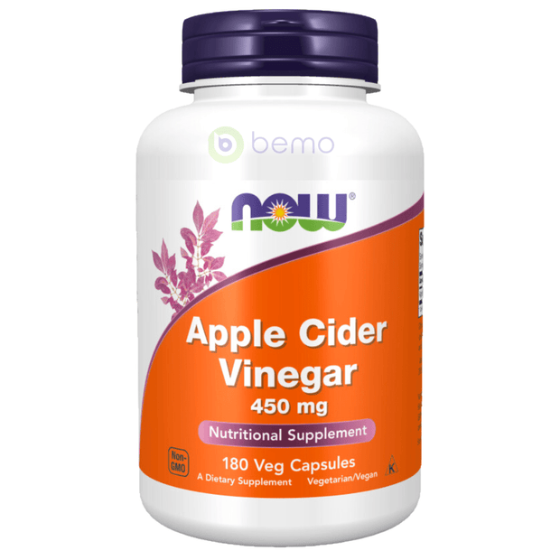 Now Foods, Apple Cider Vinegar, 450 mg, 180 Capsules (4418319843468)