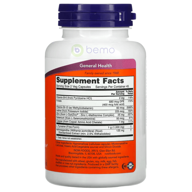 Now Foods, Thyroid Energy, 90 Veg Capsules (4428627574924)