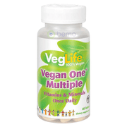 VegLife, Vegan One Multivitamin + Multimineral, 60 Tablets (4425947906188)