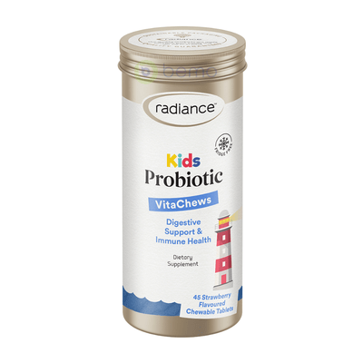 Radiance, Kids Probiotic Strawberry, VitaChews 45 (6003045138596)