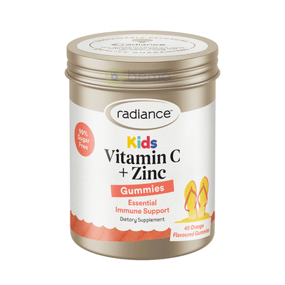 Radiance, Kids Vitamin C + Zinc, Gummies 45 (6003045040292)