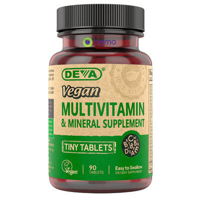 Deva Nutrition, Vegan Multivitamin + Mineral, Tiny Tablets, 90 Tablets (5378990997668)