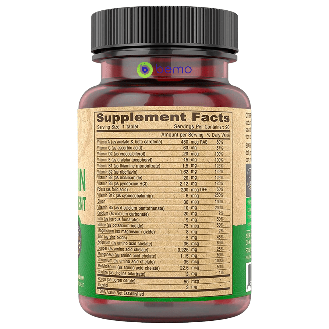 Deva Nutrition, Vegan Multivitamin + Mineral, Tiny Tablets, 90 Tablets (5378990997668)