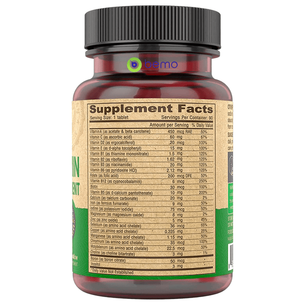 Deva Nutrition, Vegan Multivitamin + Mineral, Tiny Tablets, 90 Tablets (5378990997668)