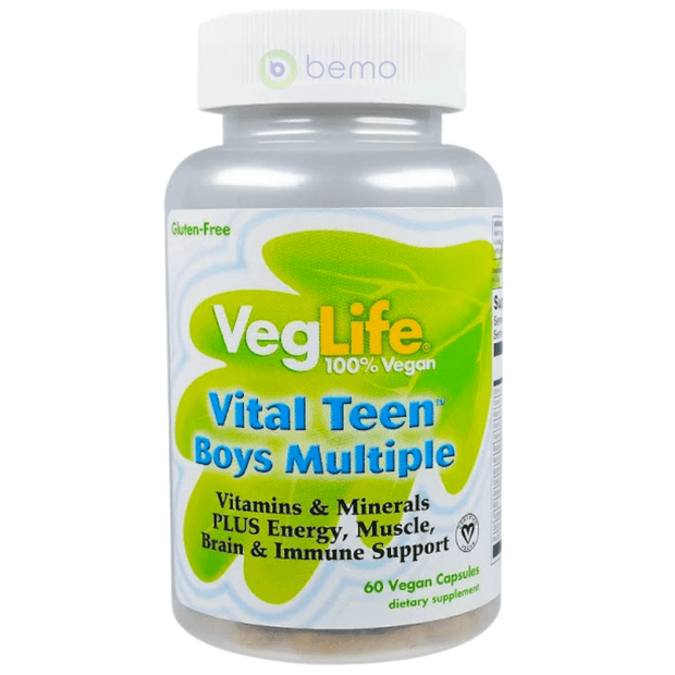 VegLife, Vital Teen, Boys Multiple 60 Vegan Capsules (7866459160828)
