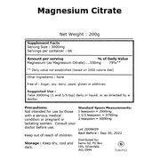bemo, Magnesium Citrate, 200g (4880349429900)