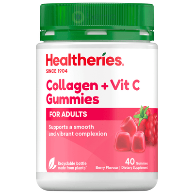 Healtheries, Adult Collagen & Vitamin C Berry, 40 Gummies (7760433905916)