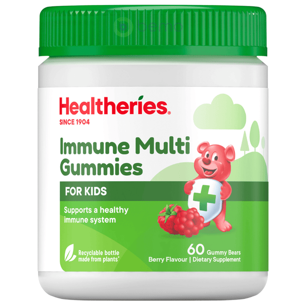 Healtheries, Kids Immune Multi Berry Gummy Bears, 60 Gummies (7760434069756)