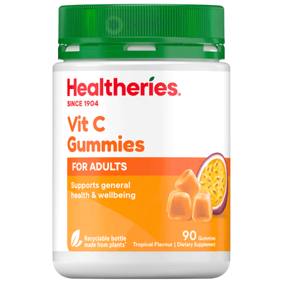 Healtheries, Adult Vitamin C Gummies, Tropical Flavour, 90 Gummies (7760433611004)