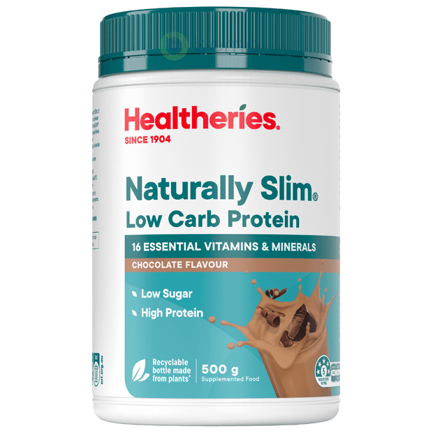 Healtheries, Naturally Slim Protein Powder Chocolate, 500g (7760434561276)